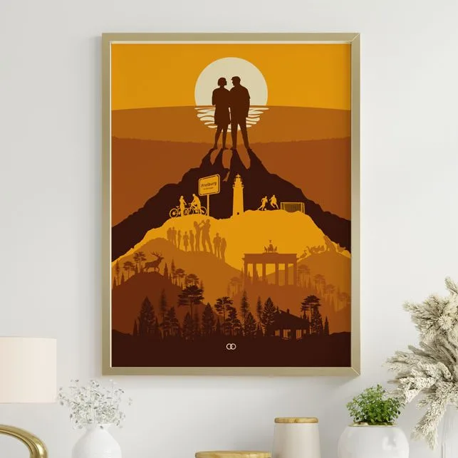 Ein persönliches individualisiertes Geschenk in Form eines individuellen Wandbildes mit einer einzigartigen Illustration.