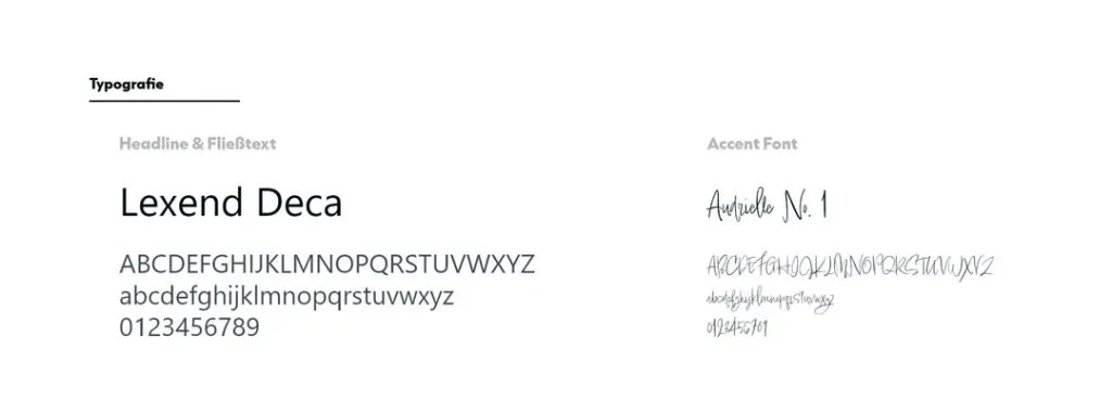 Rebranding 8 Grad Ost in Schillig gewählte Schriftarten für das neue Corporate Design