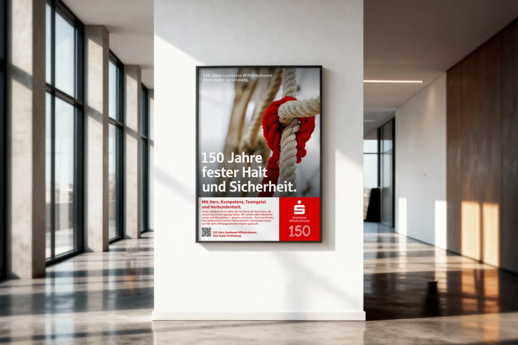 150 Jahre Sparkasse Wilhelmshaven, das Jubiläum erstellt von Kopf & Hand